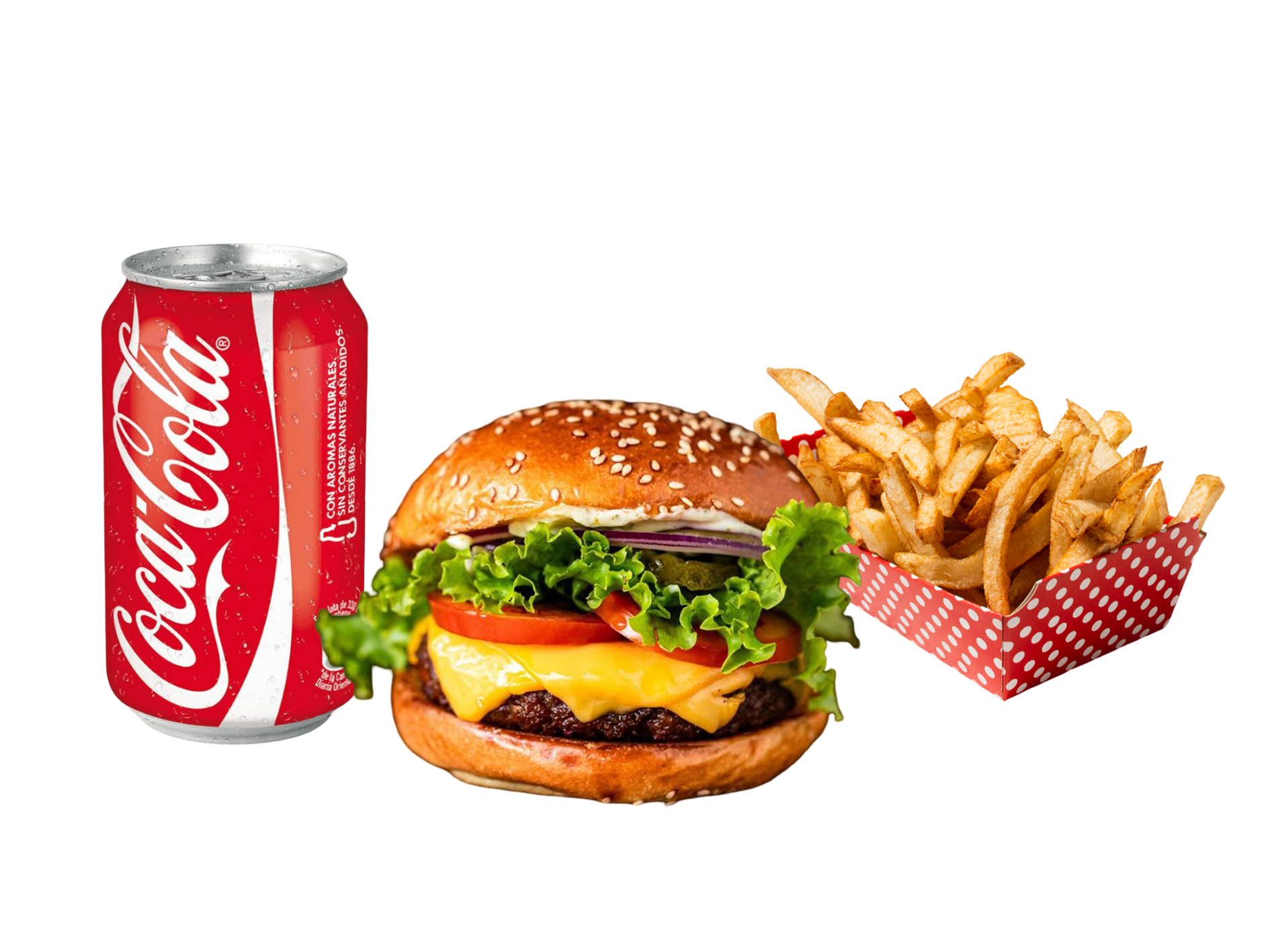 Hamburguesa Wocana Doble Cheddar Combo