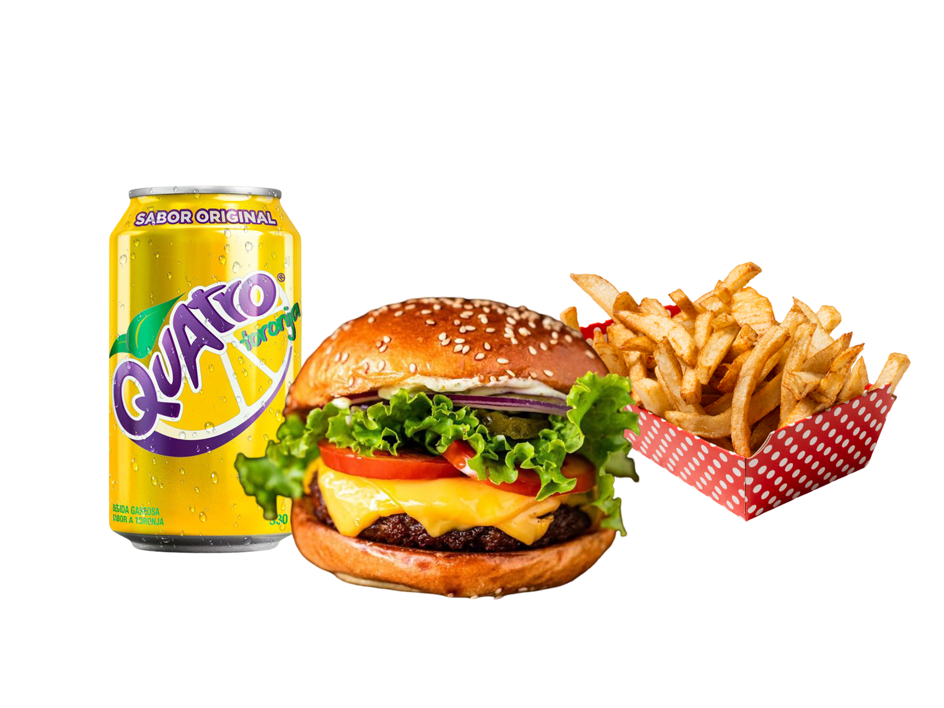 Hamburguesa Wocana Doble Cheddar Extra Combo